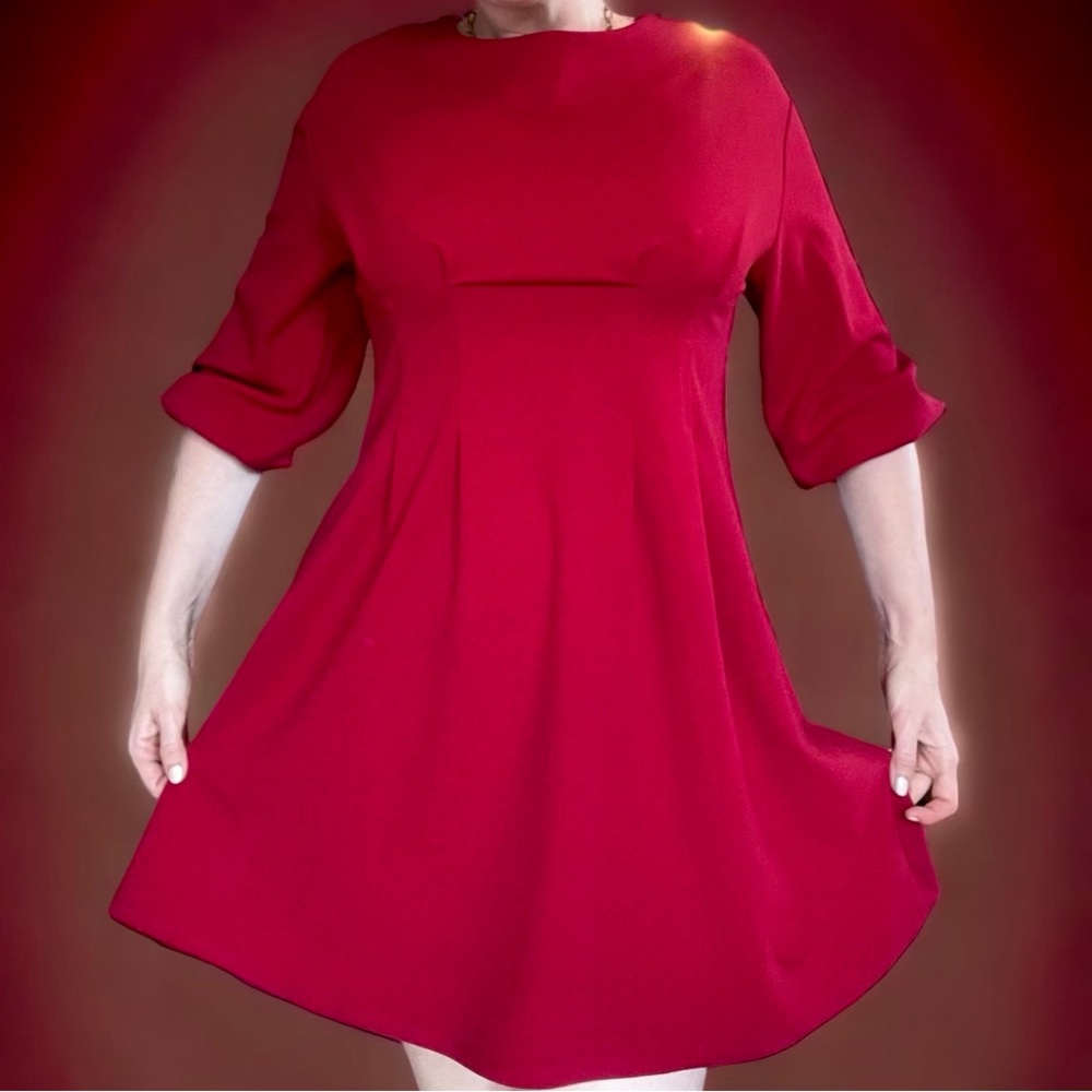 New with tags deep red colored London Times size 10 Petite dress.